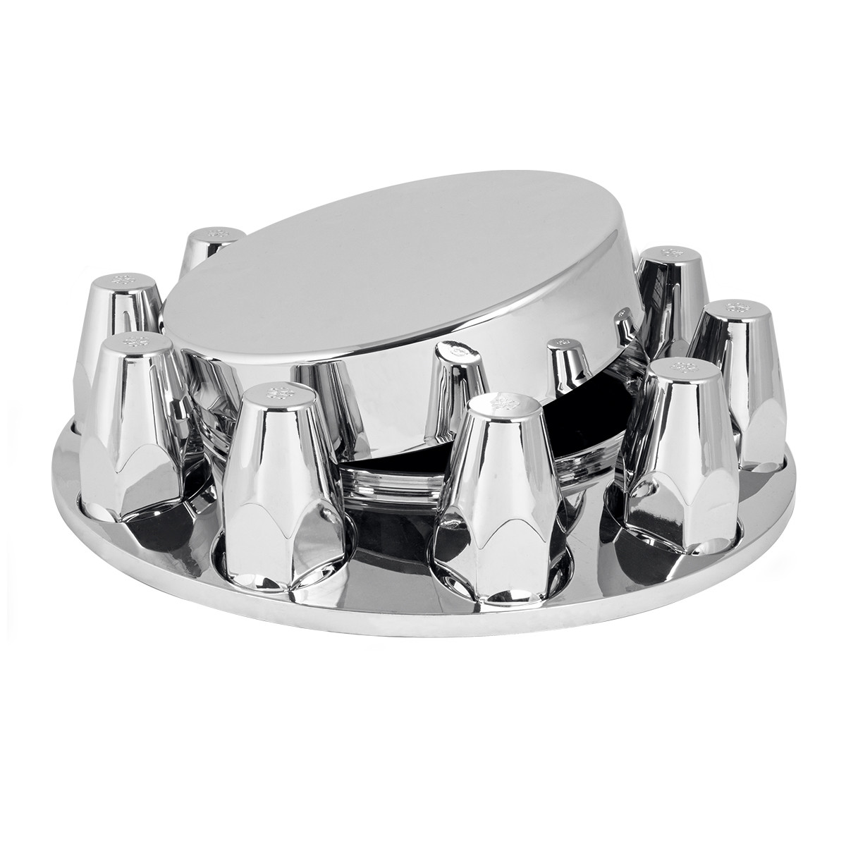 Chrome Plastic ABS Front Axle Cover Set