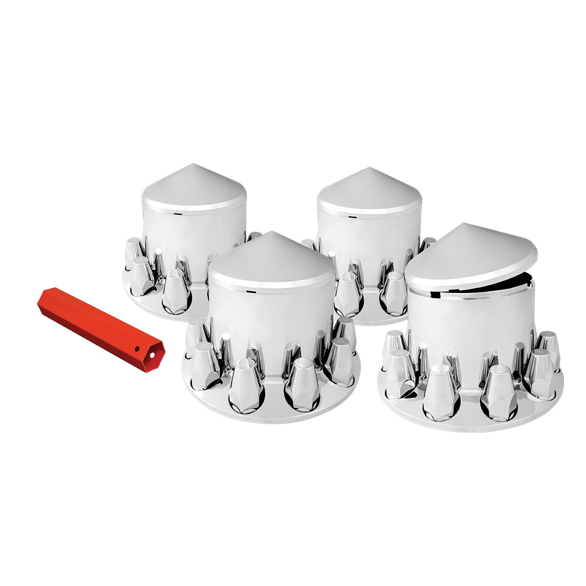 Chrome Plastic ABS Complete Rear Axle Cover Set