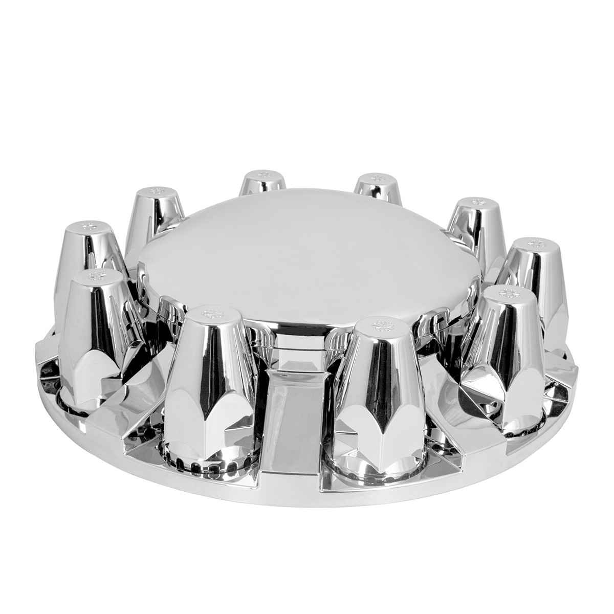 Chrome Plastic Front Axle Cover Set with Locking Tabs
