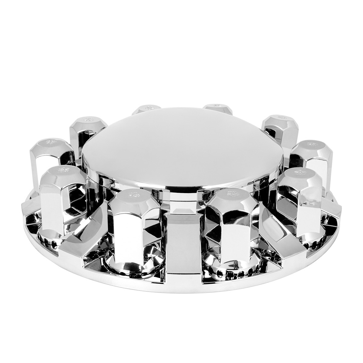 Chrome Plastic Front Axle Cover Set with Locking Tabs