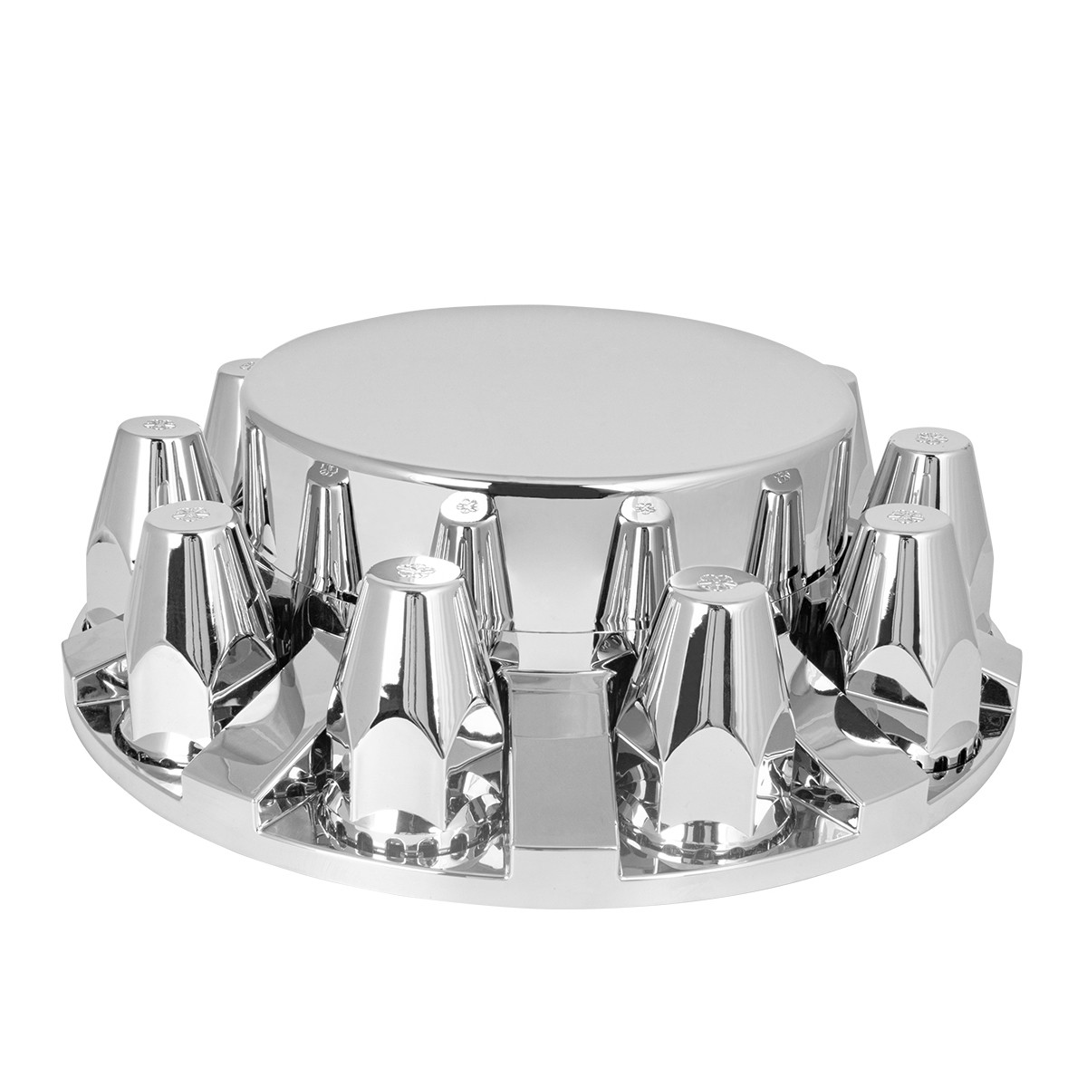 Chrome Plastic Front Axle Cover Set with Locking Tabs