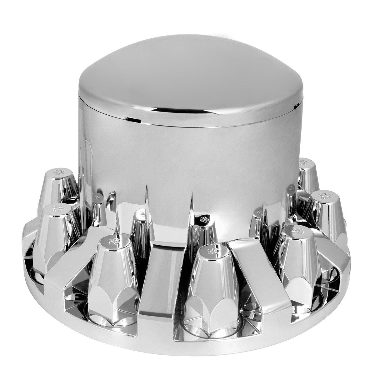 Chrome Plastic Rear Axle Cover Sets with Locking Tabs