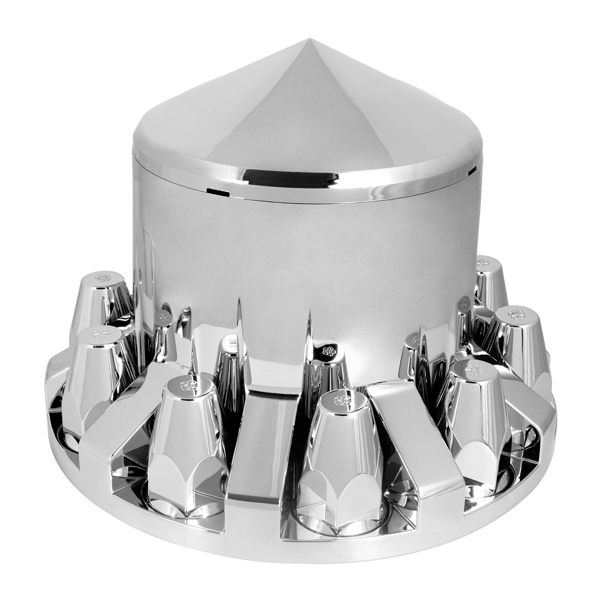 Chrome Plastic Rear Axle Cover Sets with Locking Tabs