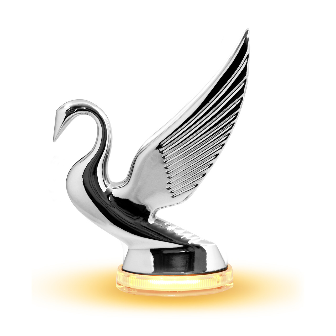 Swan Hood Ornament with LED Glow Base - Thumbnail 3