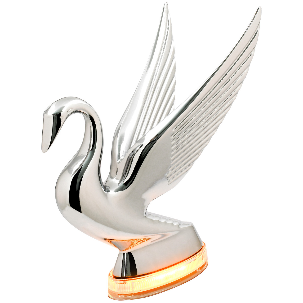 Swan Hood Ornament with LED Glow Base - Thumbnail 5