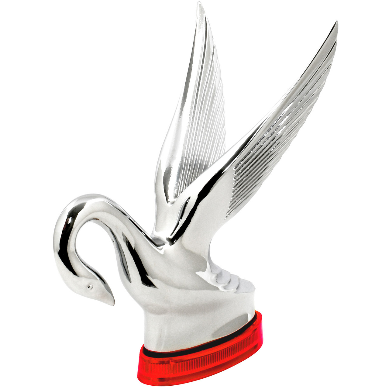 Classic Swan Hood Ornament with LED Glow Base - Thumbnail 4