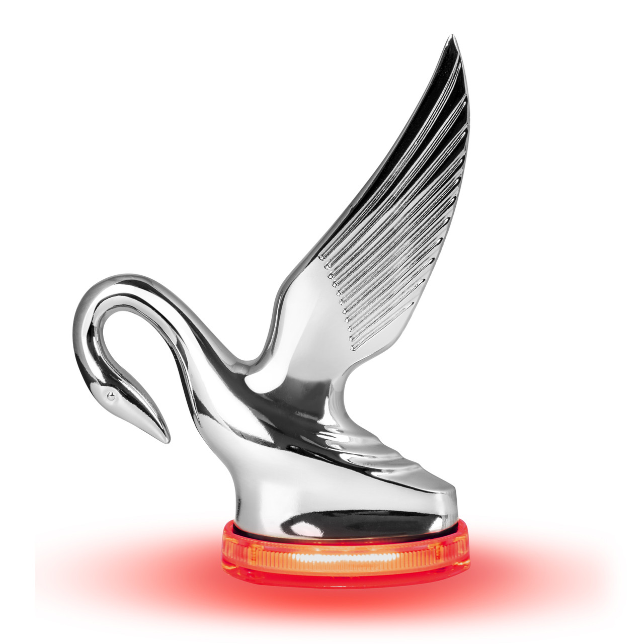 Classic Swan Hood Ornament with LED Glow Base - Thumbnail 5