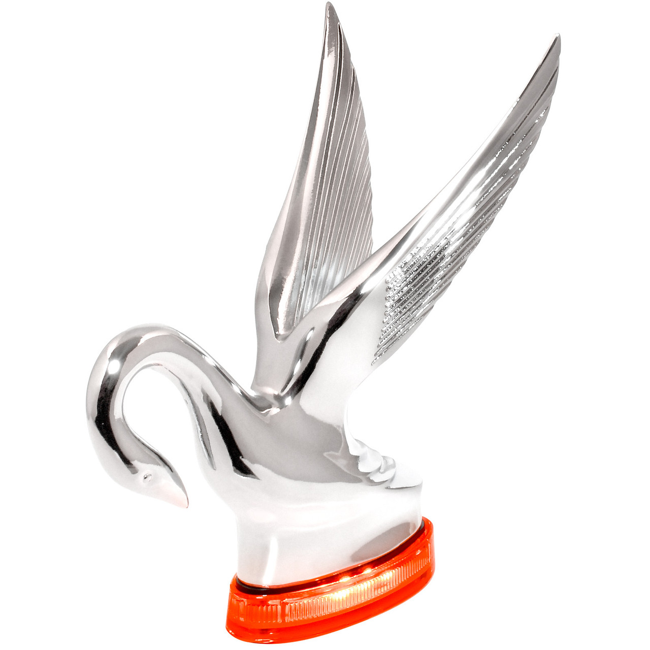 Classic Swan Hood Ornament with LED Glow Base - Thumbnail 6