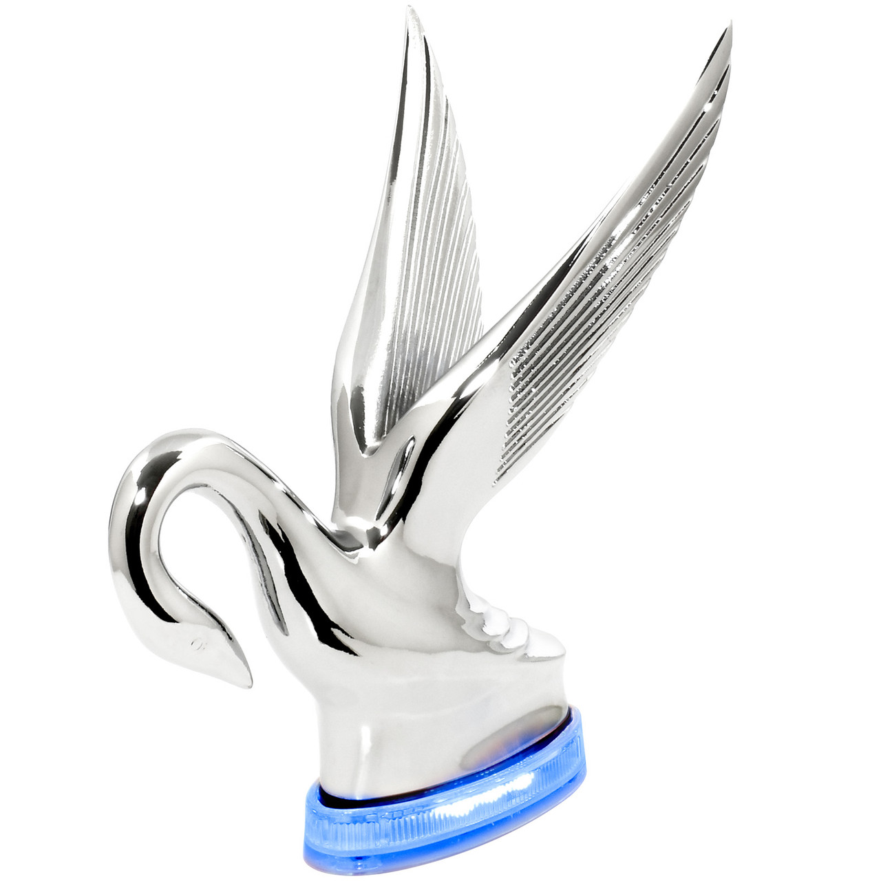 Classic Swan Hood Ornament with LED Glow Base - Thumbnail 5