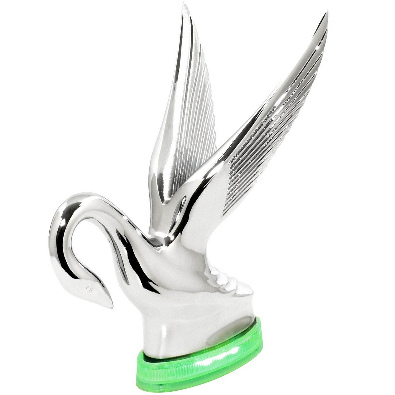 Classic Swan Hood Ornament with LED Glow Base - Thumbnail 4