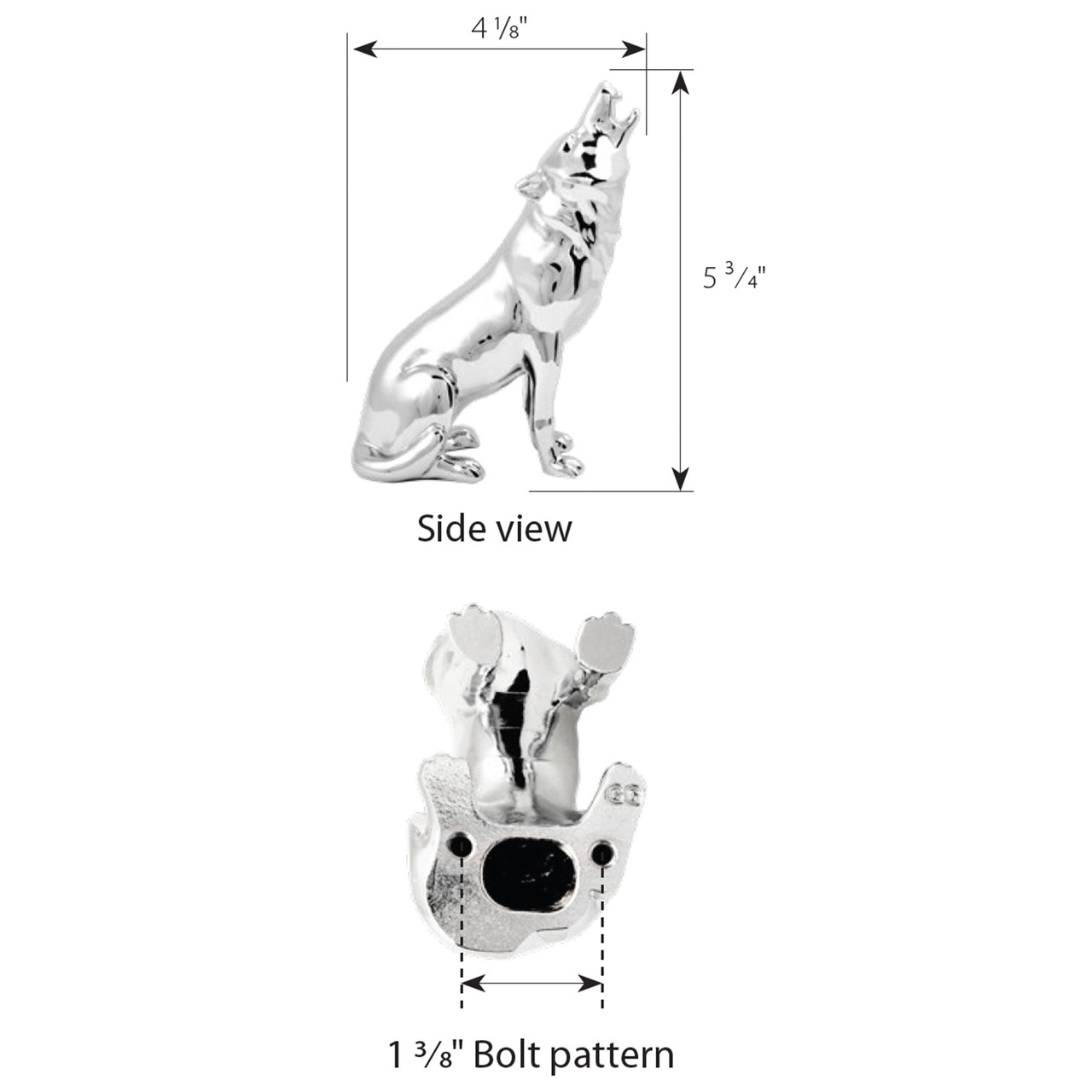 Howling Wolf Hood Ornament