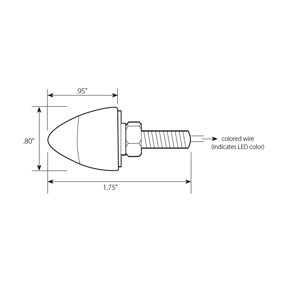 Bullet Fastener LED Light