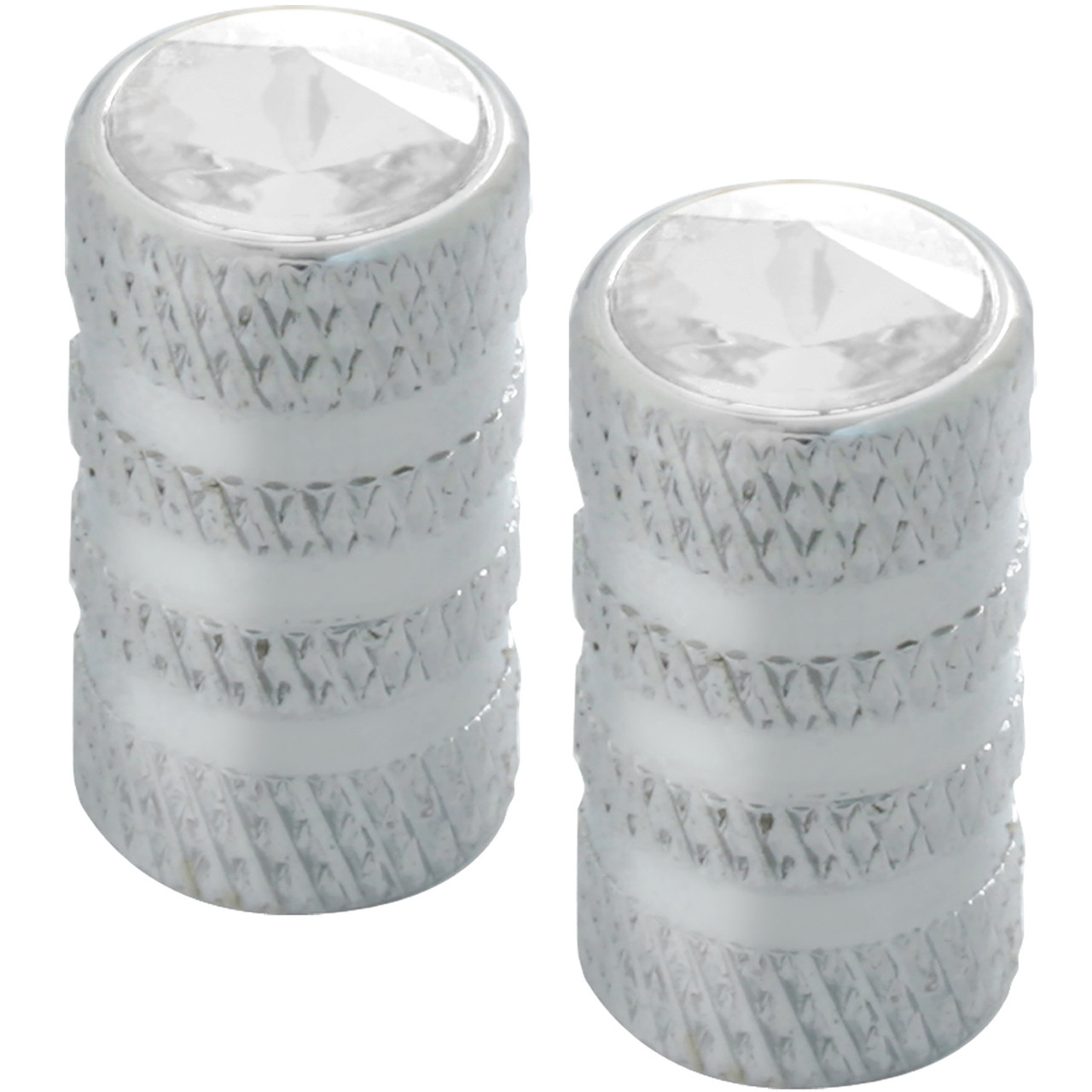 Tubular Style Tire Valve Stem Cover w/ Crystal