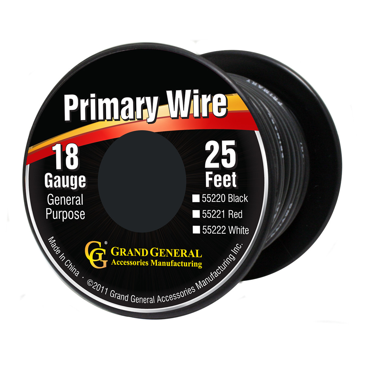 25 Feet Primary Wire Roll with Spool in Display Packaging