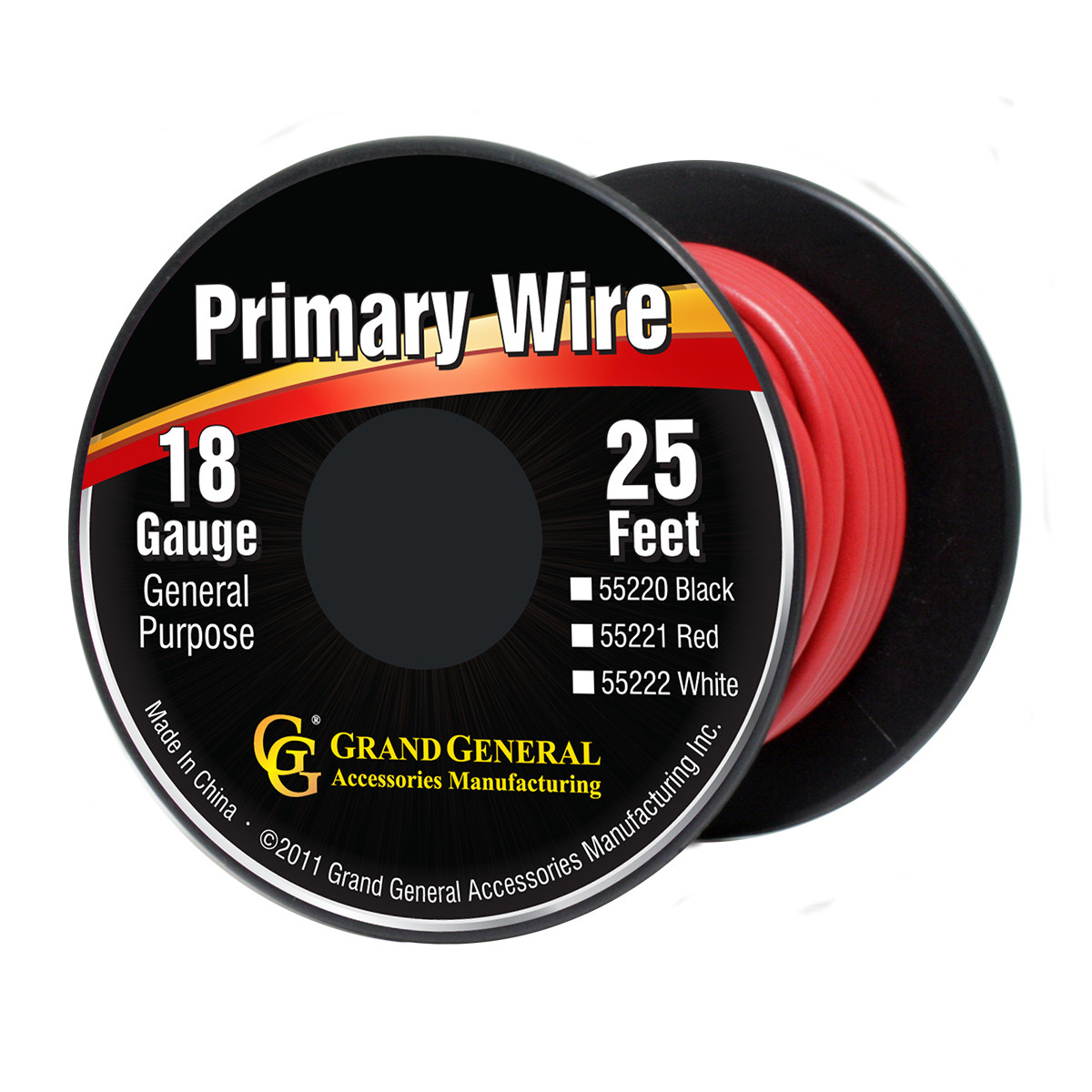 25 Feet Primary Wire Roll with Spool in Display Packaging