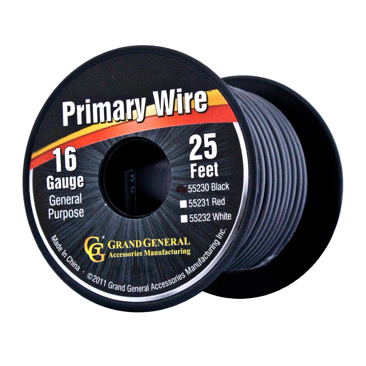 25 Feet Primary Wire Roll with Spool in Display Packaging