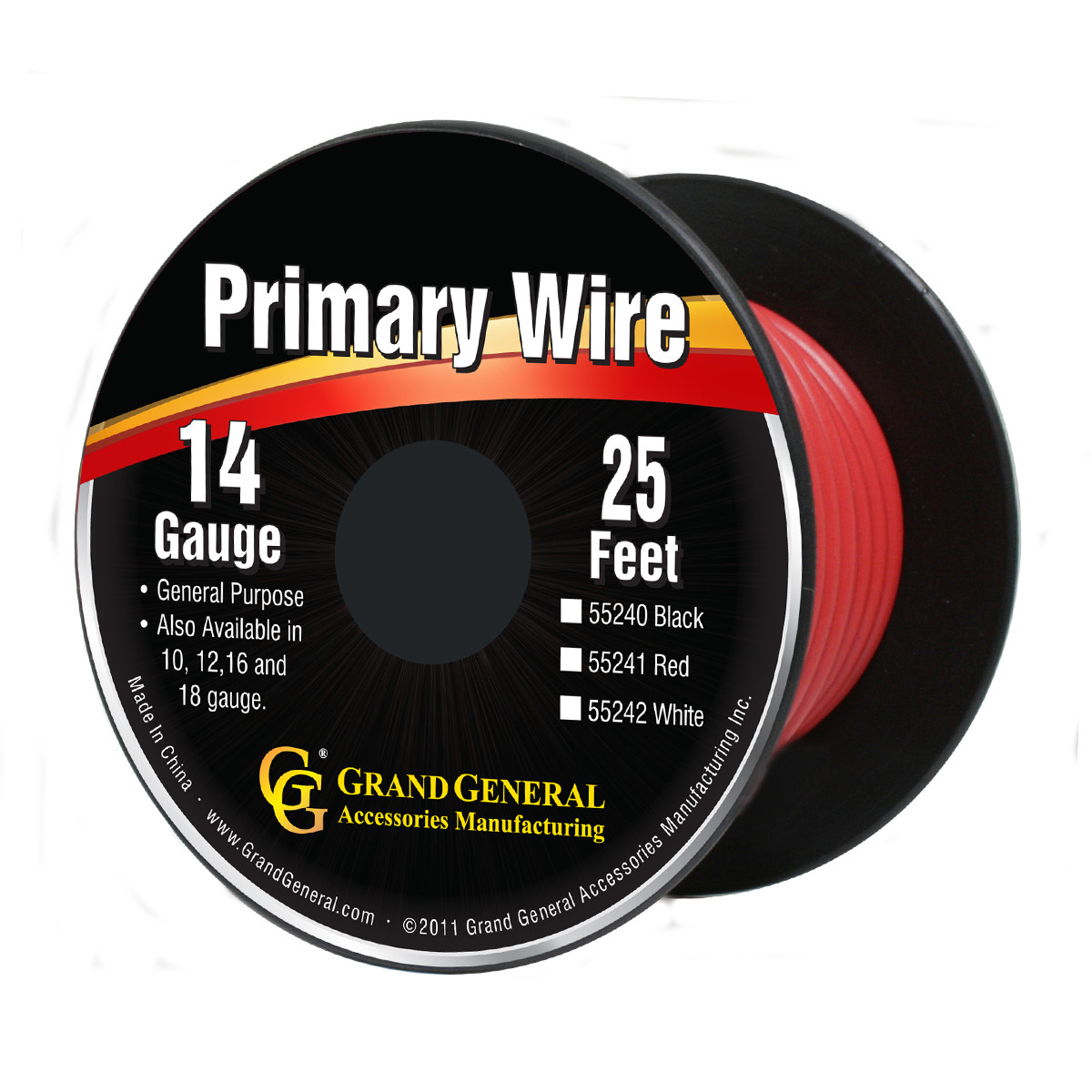 25 Feet Primary Wire Roll with Spool in Display Packaging