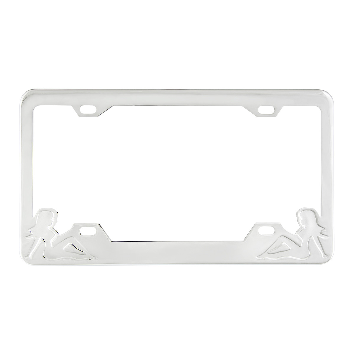 License Plate Frame w/ 4 Holes & Sitting Ladies 4 Holes