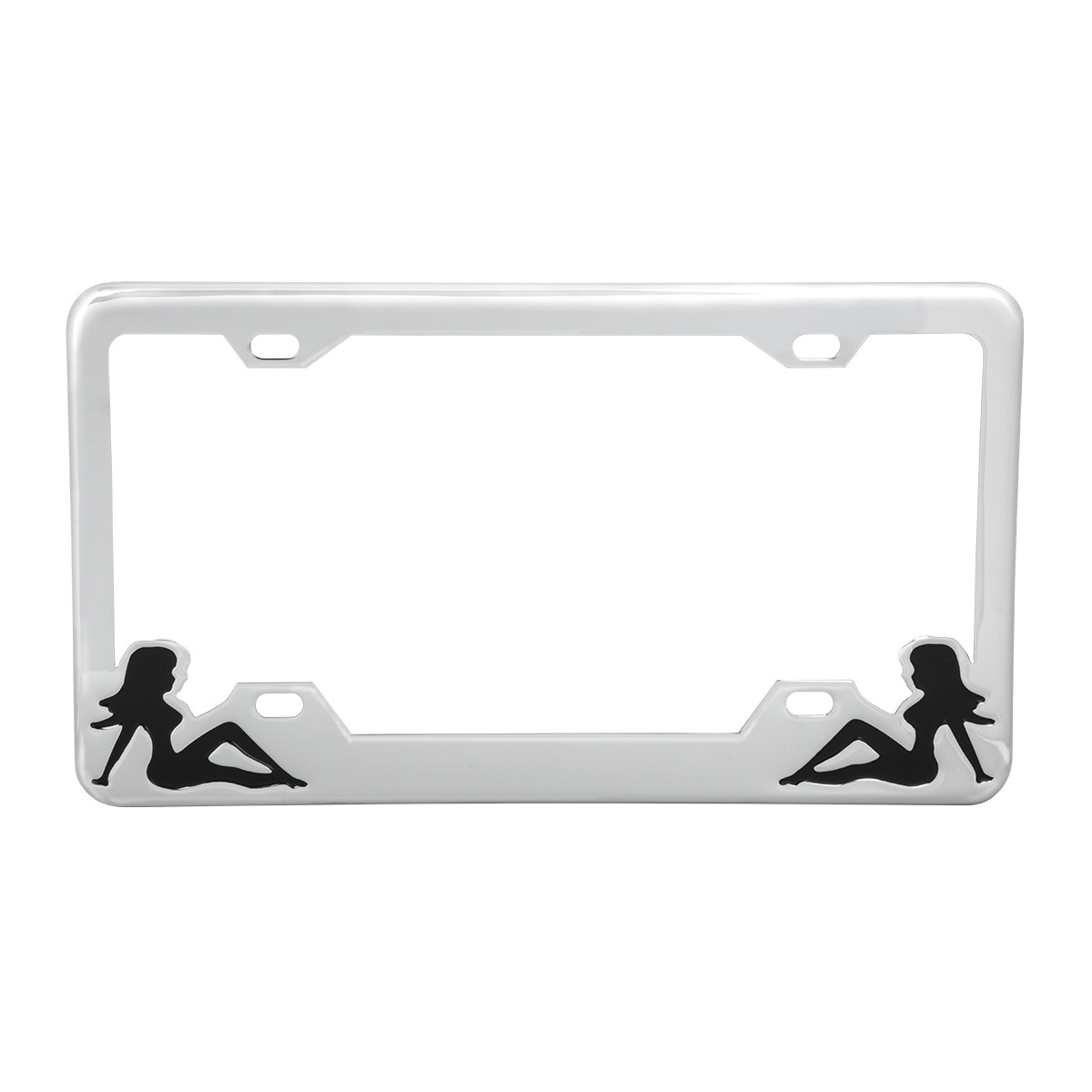 License Plate Frame w/ 4 Holes & Sitting Ladies 4 Holes