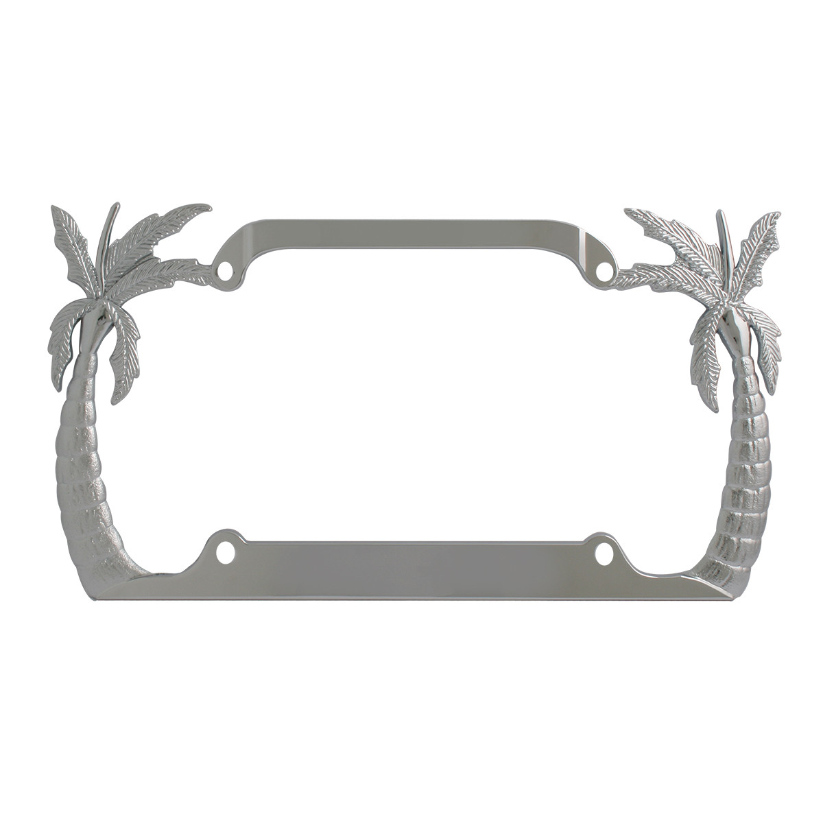 License Plate Frame w/ 4 Holes & Palm Trees