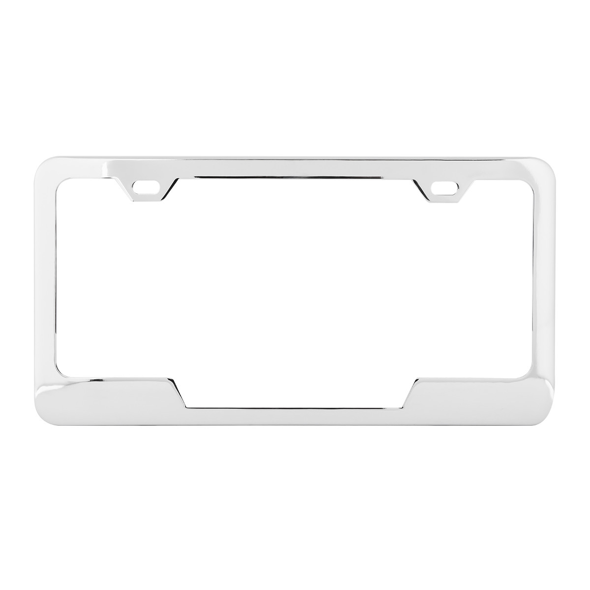 License Plate Frame w/ 2 Holes & Center Cut