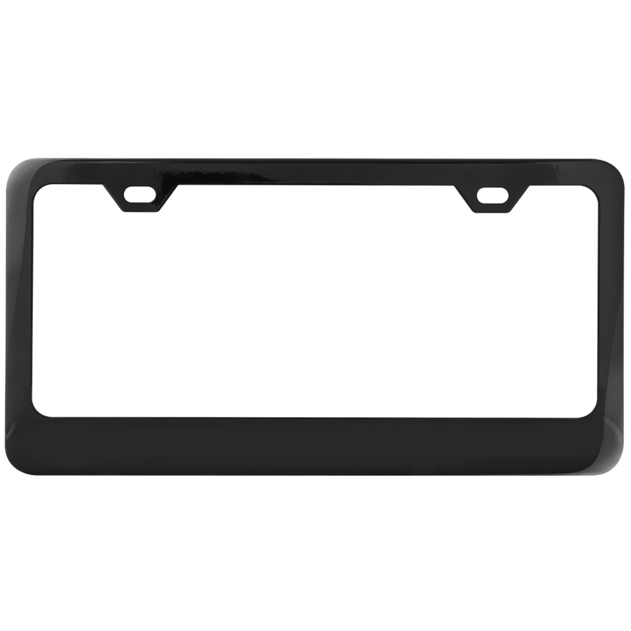 License Plate Frame w/ 2 Holes & Wide Bottom