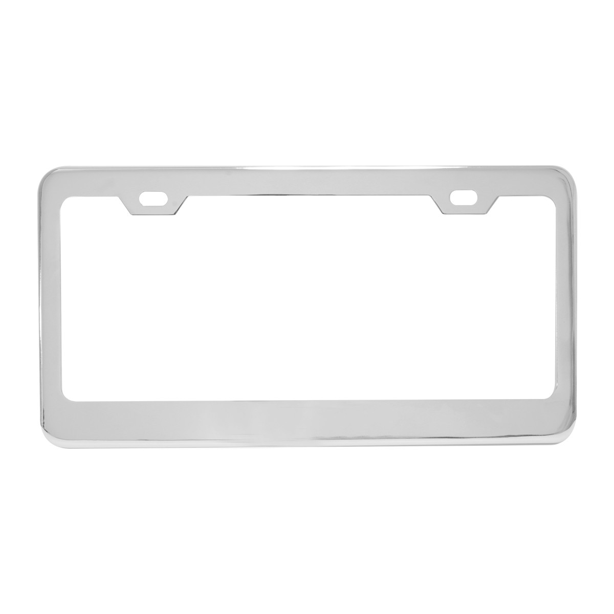 License Plate Frame w/ 2 Holes & Wide Bottom