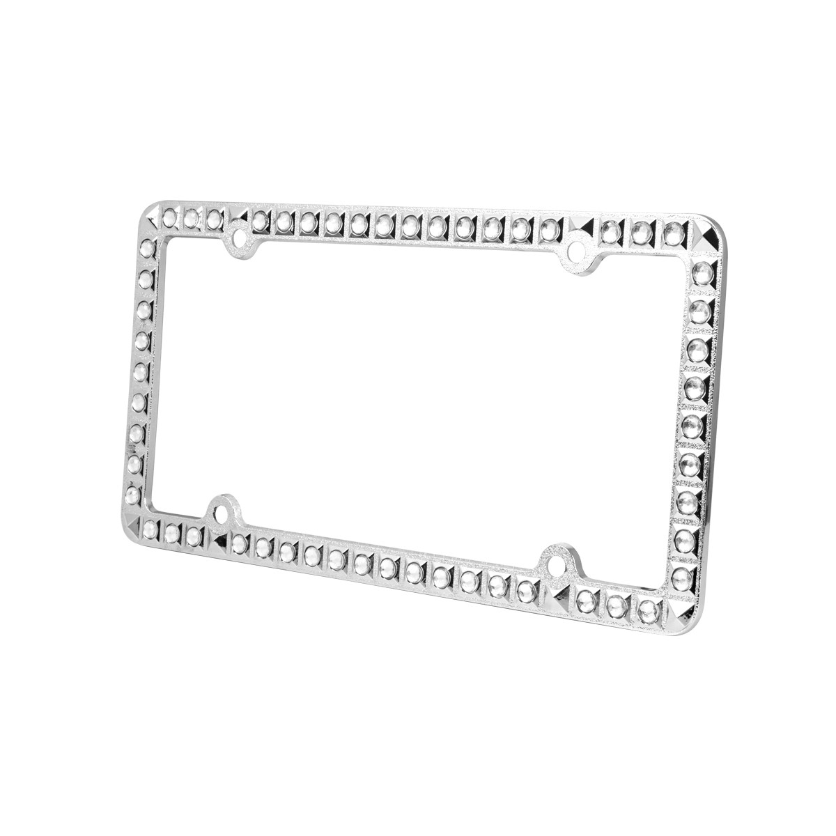 License Plate Frame w/ 4 Holes & Crystal Jewels - Thumbnail 2