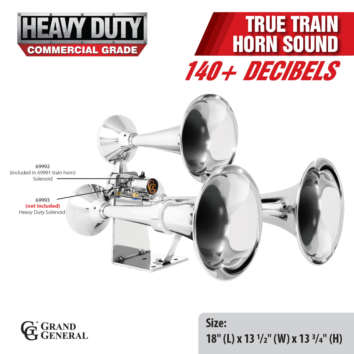 Deluxe Heavy Duty Train Horn - Thumbnail 4
