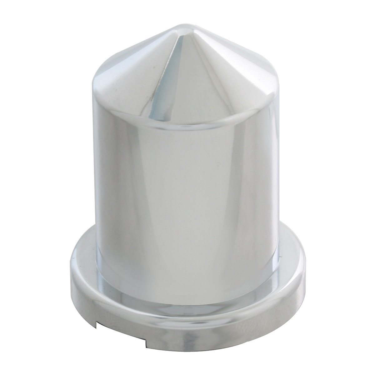 Pointed Top Multi-Size Cr Pl Lug Nut Cvr w/Flange Over 1" H