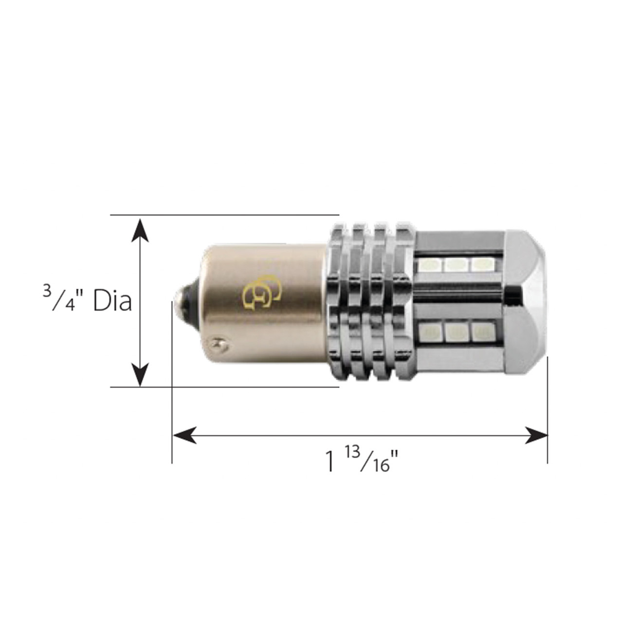 1157 Dual Color LED Bulb - Amber Primary