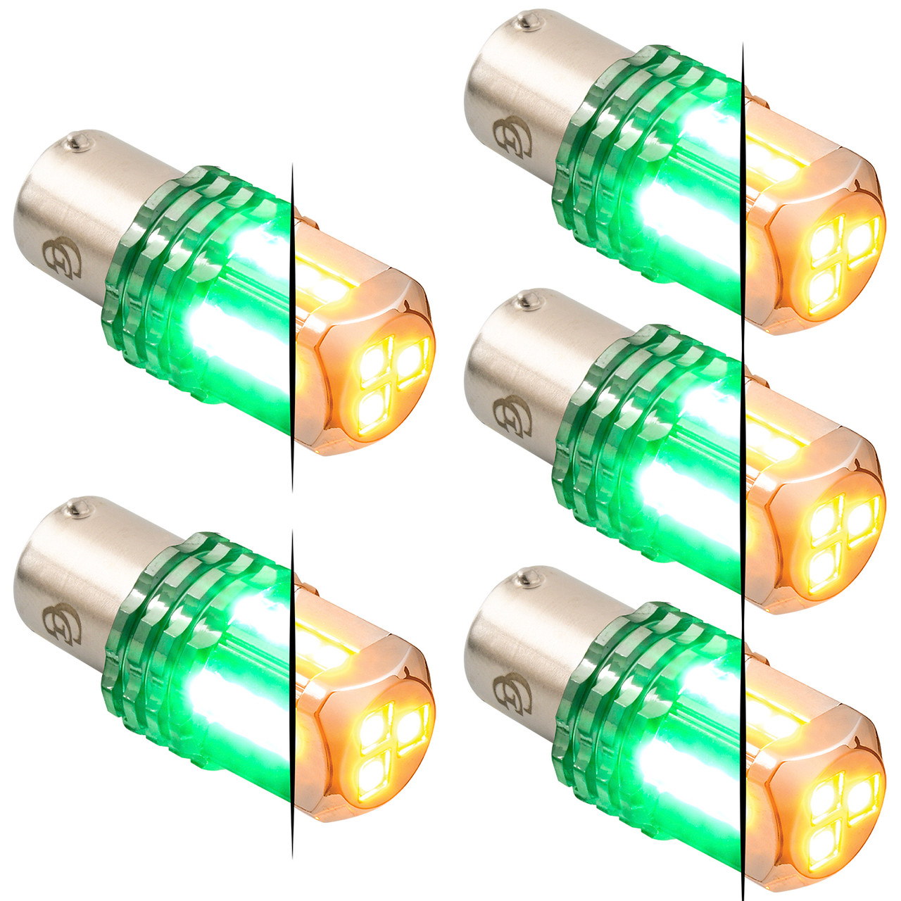 1157 Dual Color LED Bulb - Amber Primary