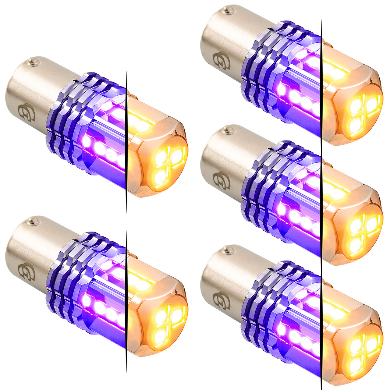 1157 Dual Color LED Bulb - Amber Primary