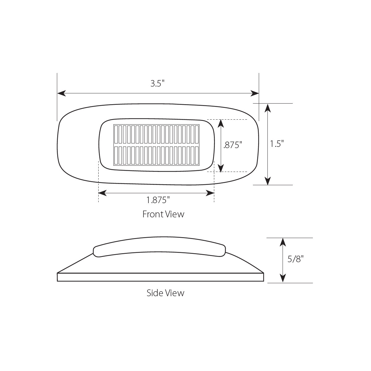 Prime Series 3-1/2" Rectangular LED Light