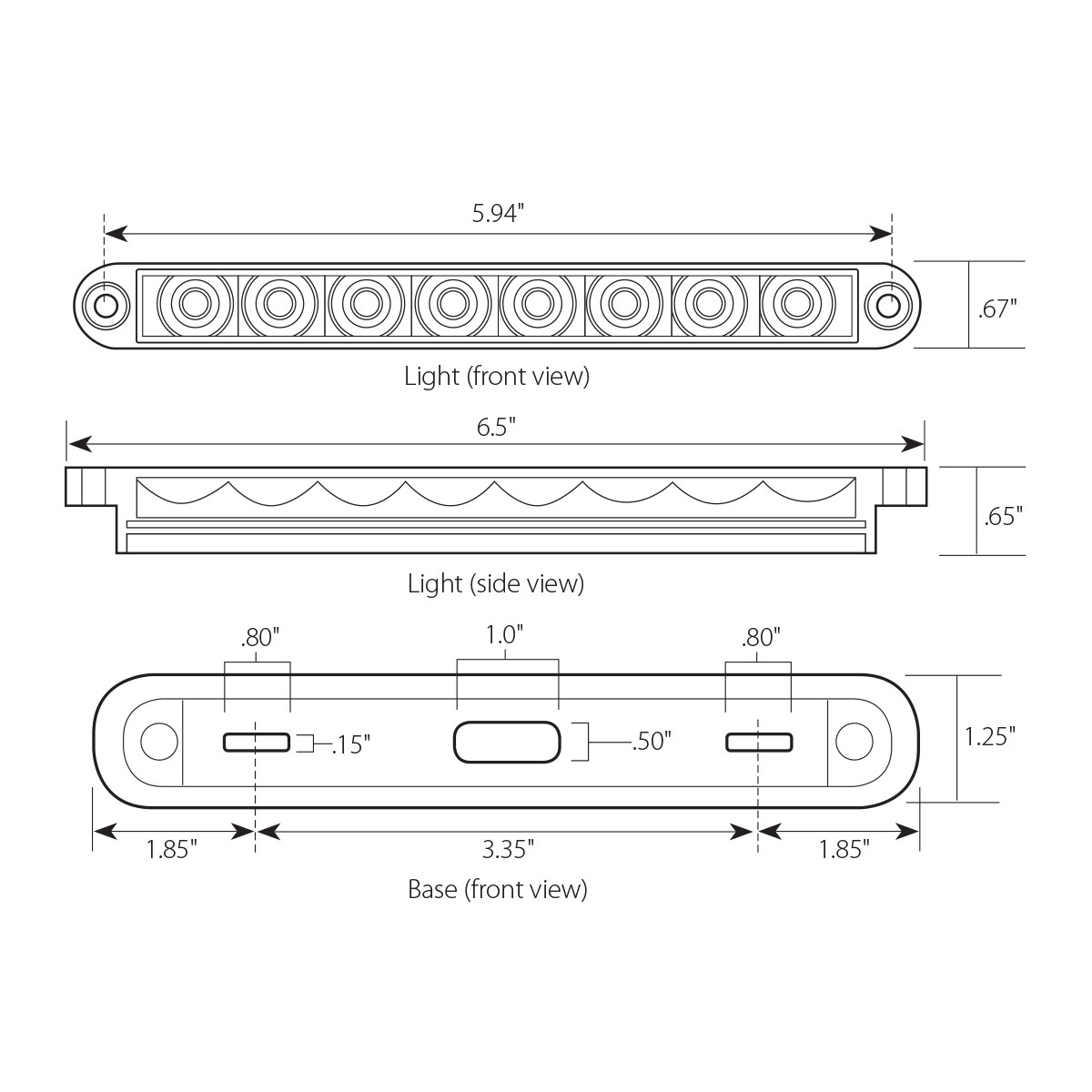 Pearl Series 6-1/2" Dual Function LED Light Bar