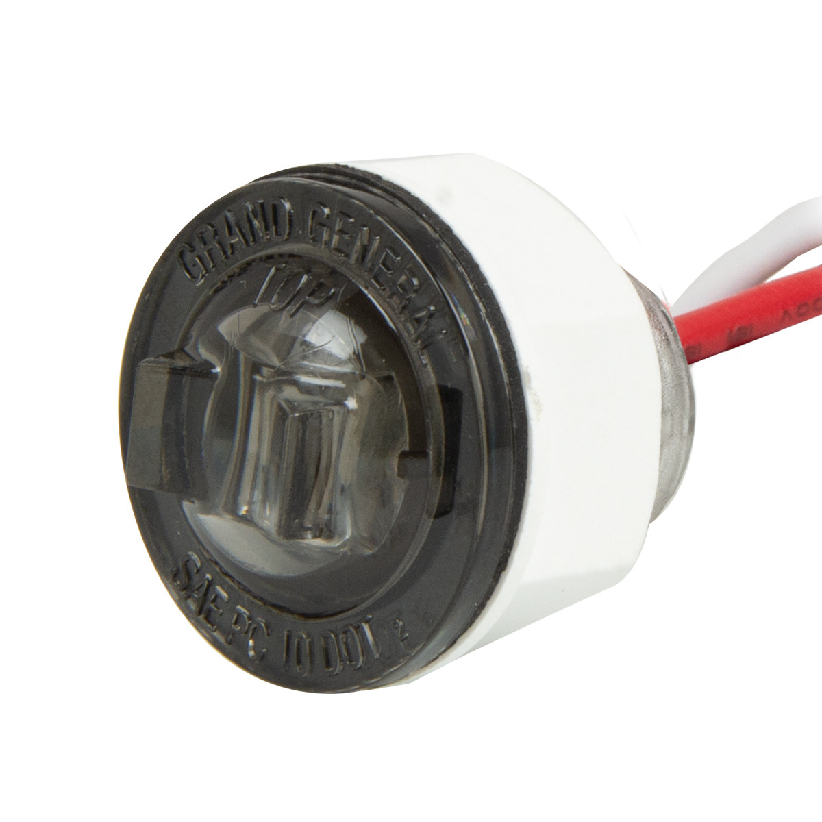 1" Mini Push/Screw Wide Angle LED Light in Smoke Lens