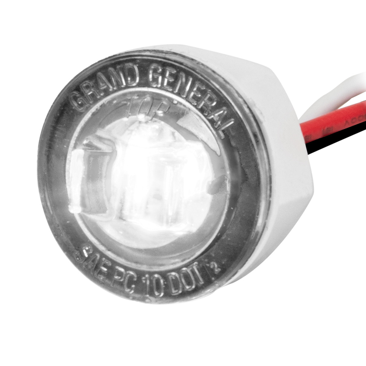 1" Mini Dual Function Push/Screw Wide Angle LED Light in Smoke Lens - Thumbnail 2