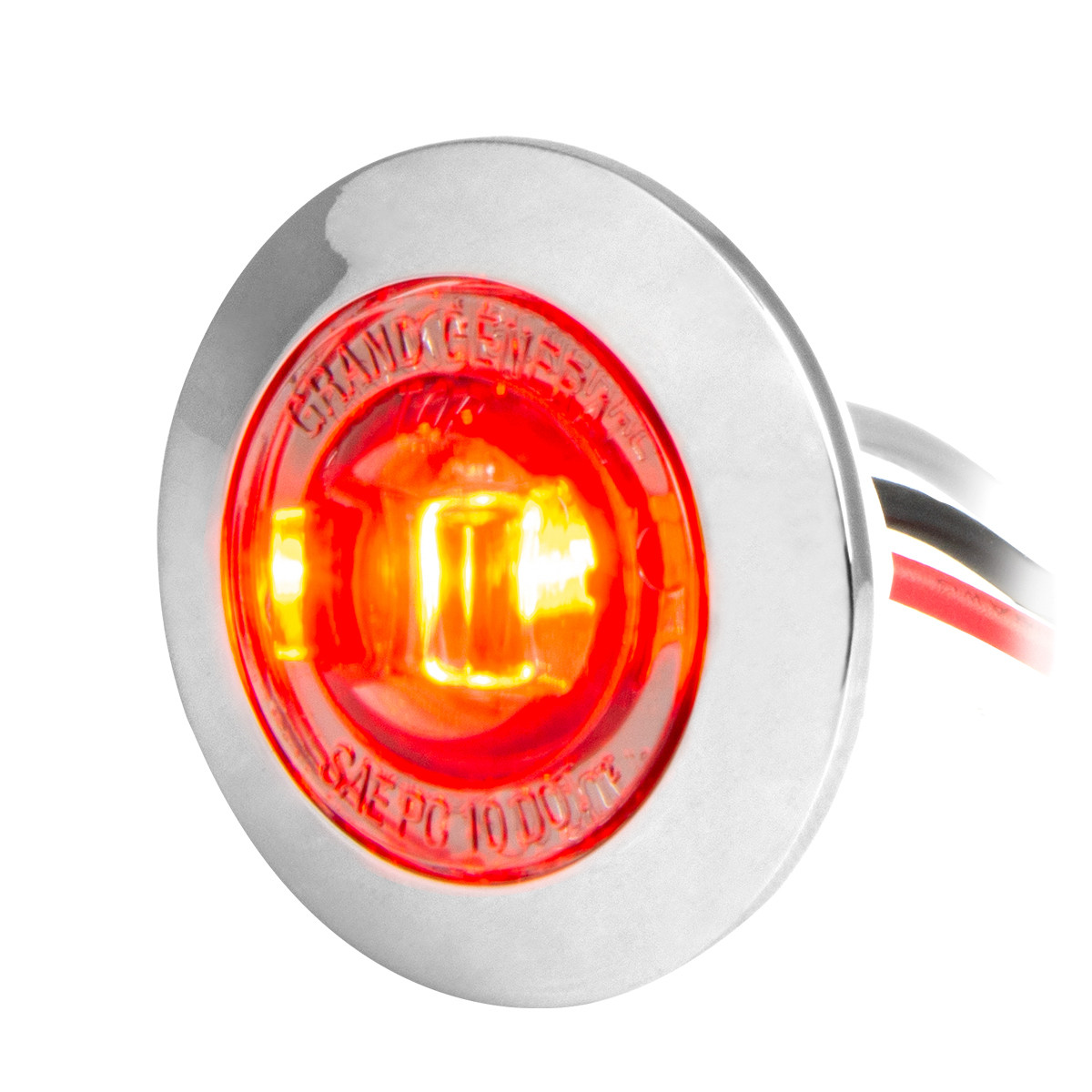 1" Mini Dual Function Push/Screw Wide Angle LED Light in Smoke Lens - Thumbnail 2