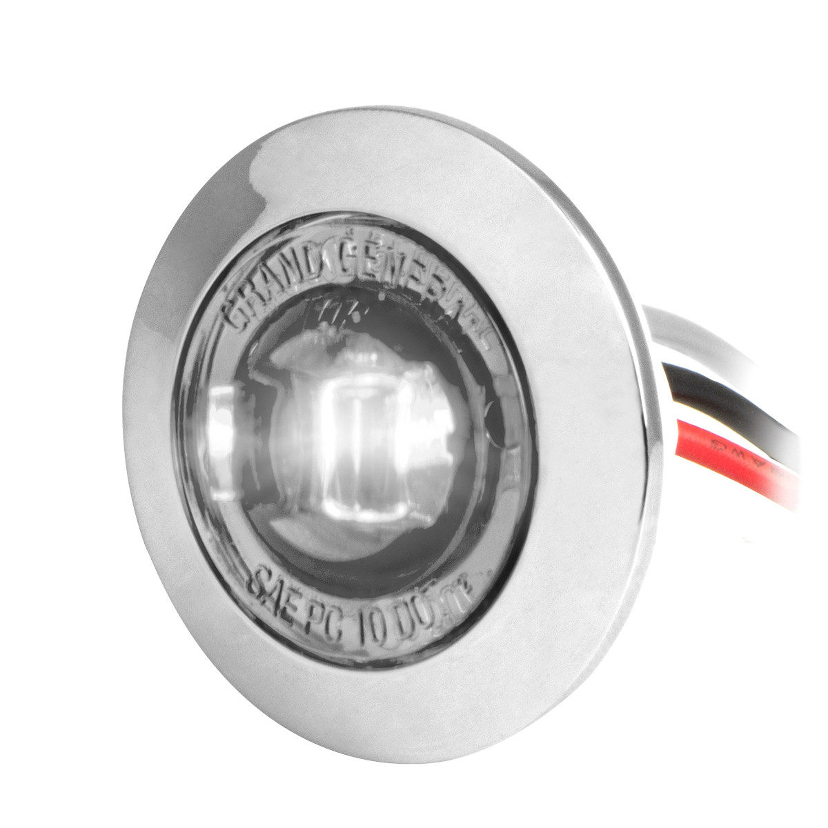 1" Mini Dual Function Push/Screw Wide Angle LED Light in Smoke Lens - Thumbnail 2