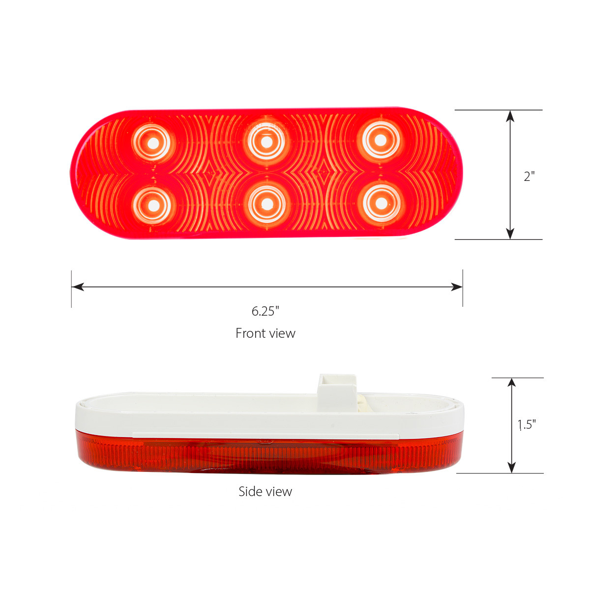 Highway Series Oval LED Light with 6 Diodes