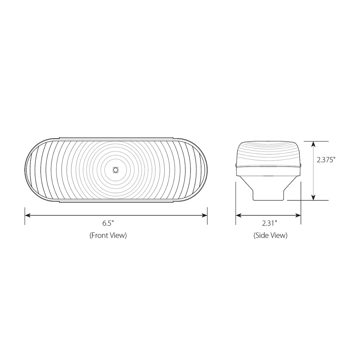 One LED Series Oval Single LED Light