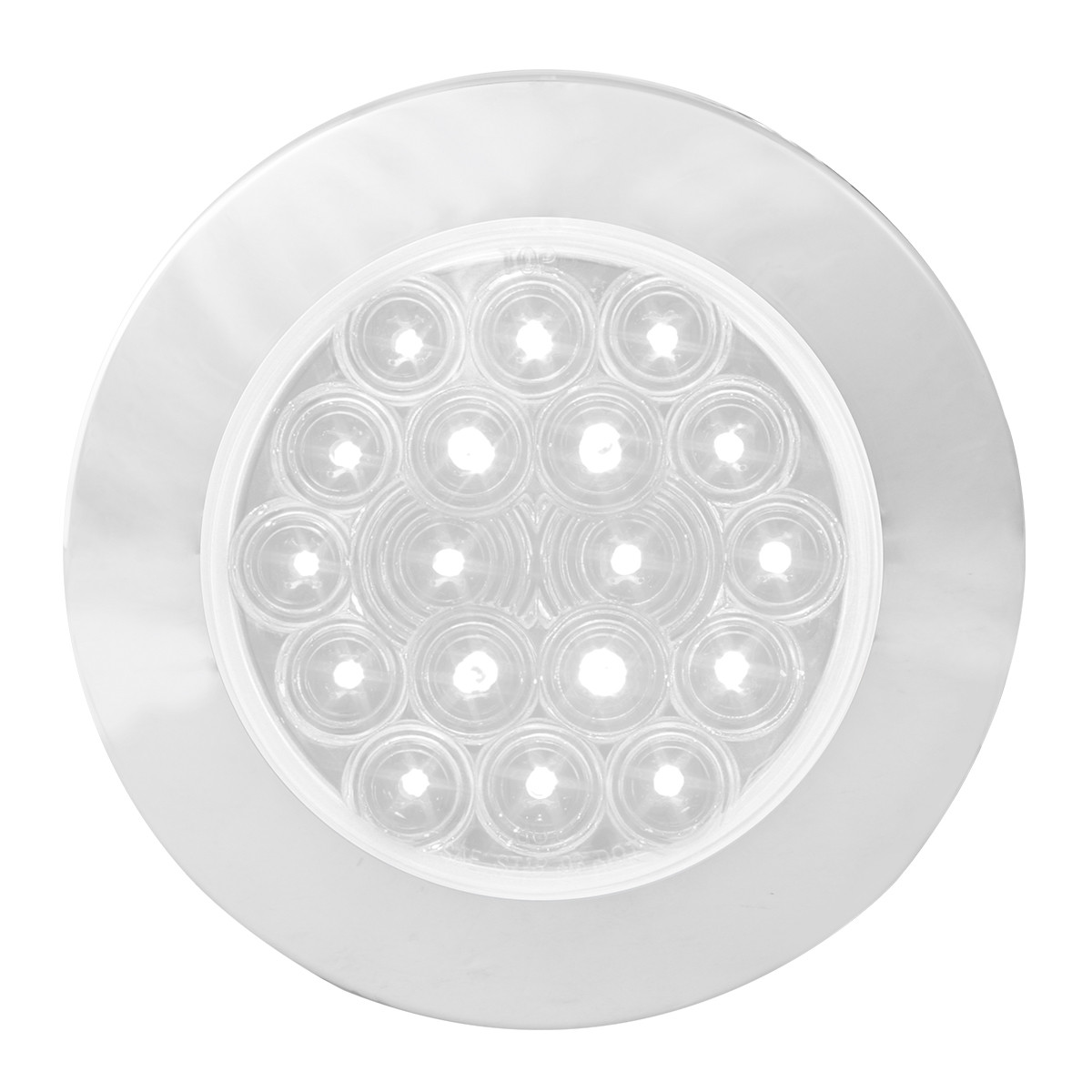 Fleet Series 4" Flange Mount LED Light w/ Twist-On Bezel & 3 Wires