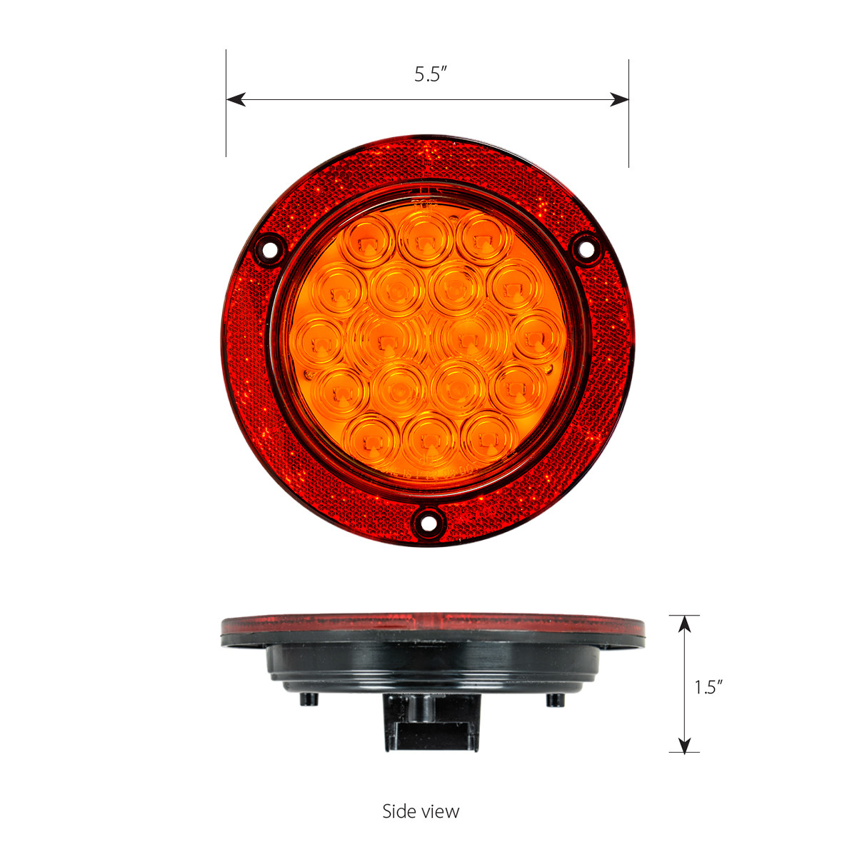 Fleet Series 4" Flange Mount LED with Reflector Ring