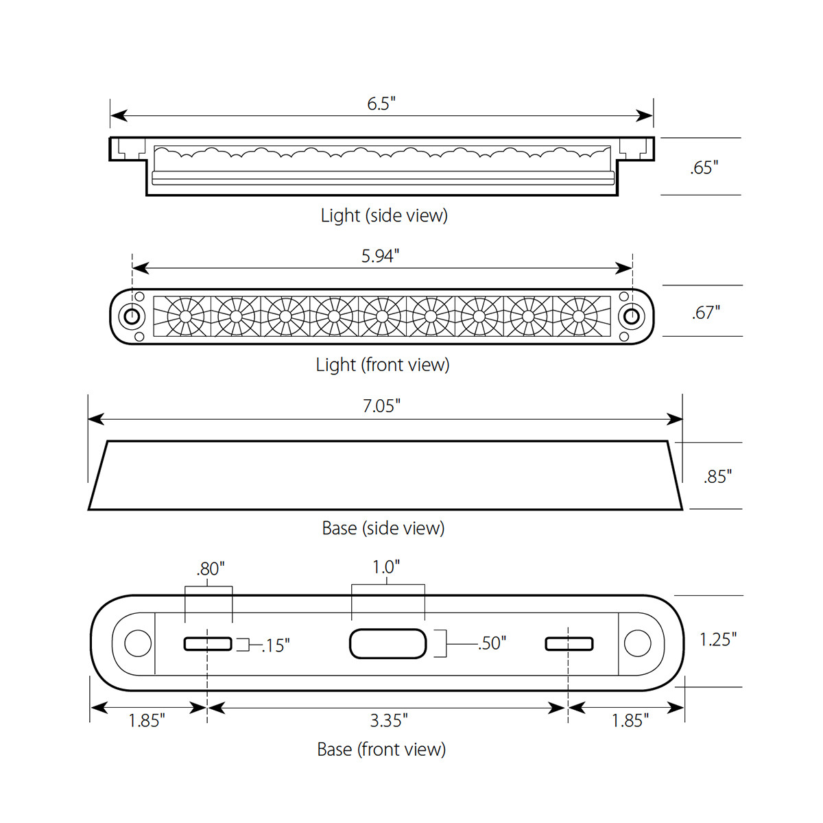 Spyder Series 6-1/2" Dual Function LED Light Bar