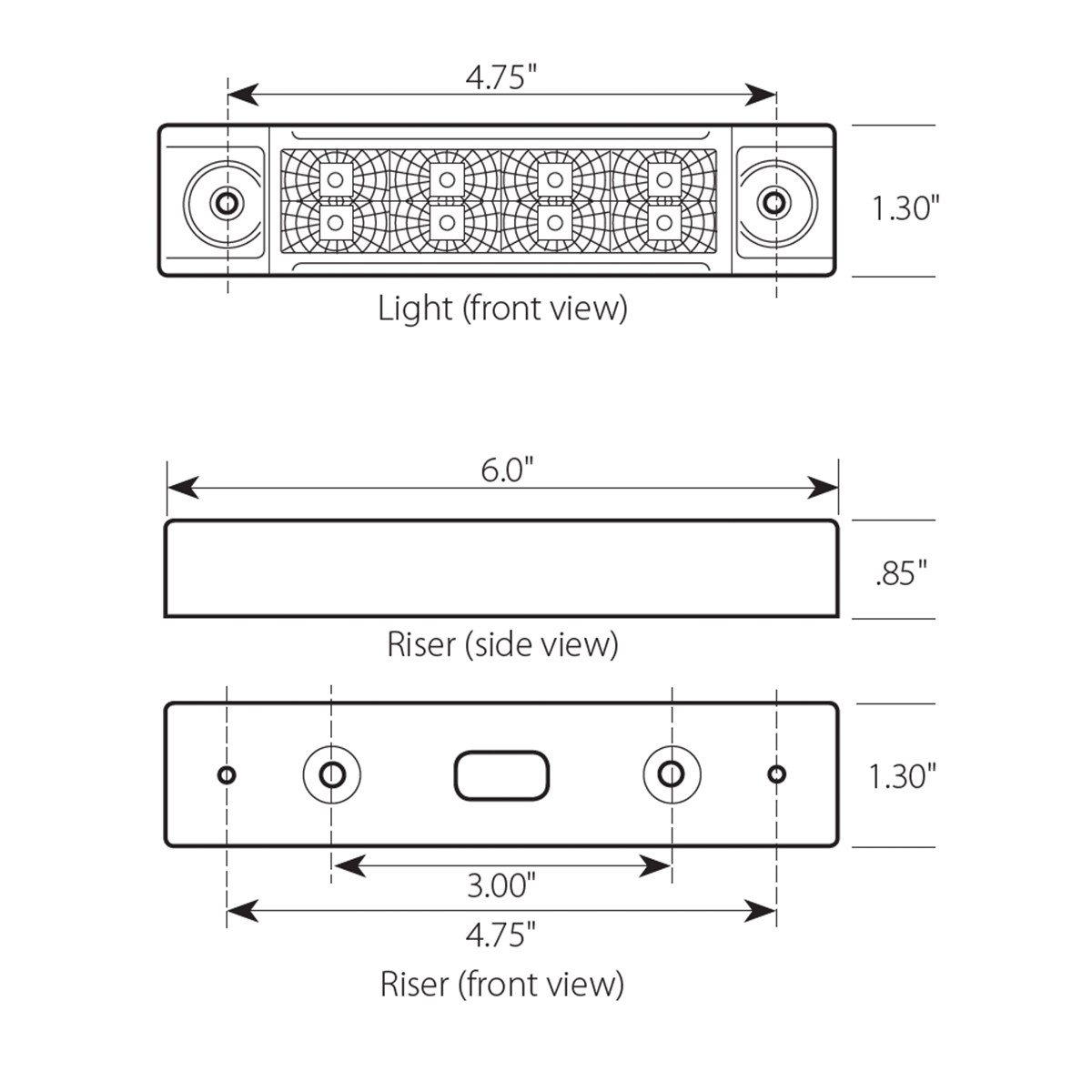 Spyder Series Rectangular LED Light