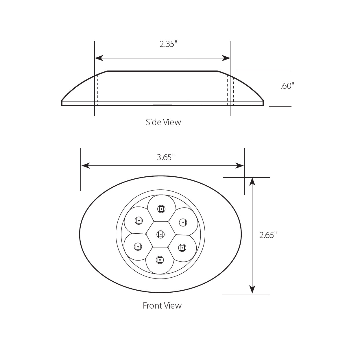 Pearl Series Small Low Profile LED Light