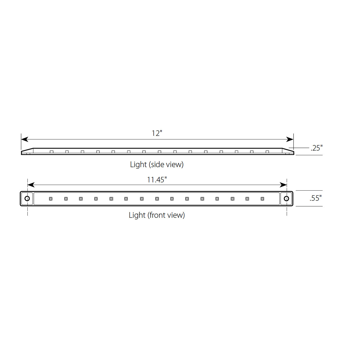 Ultra Thin LED Light Bar 12" L - Thumbnail 2