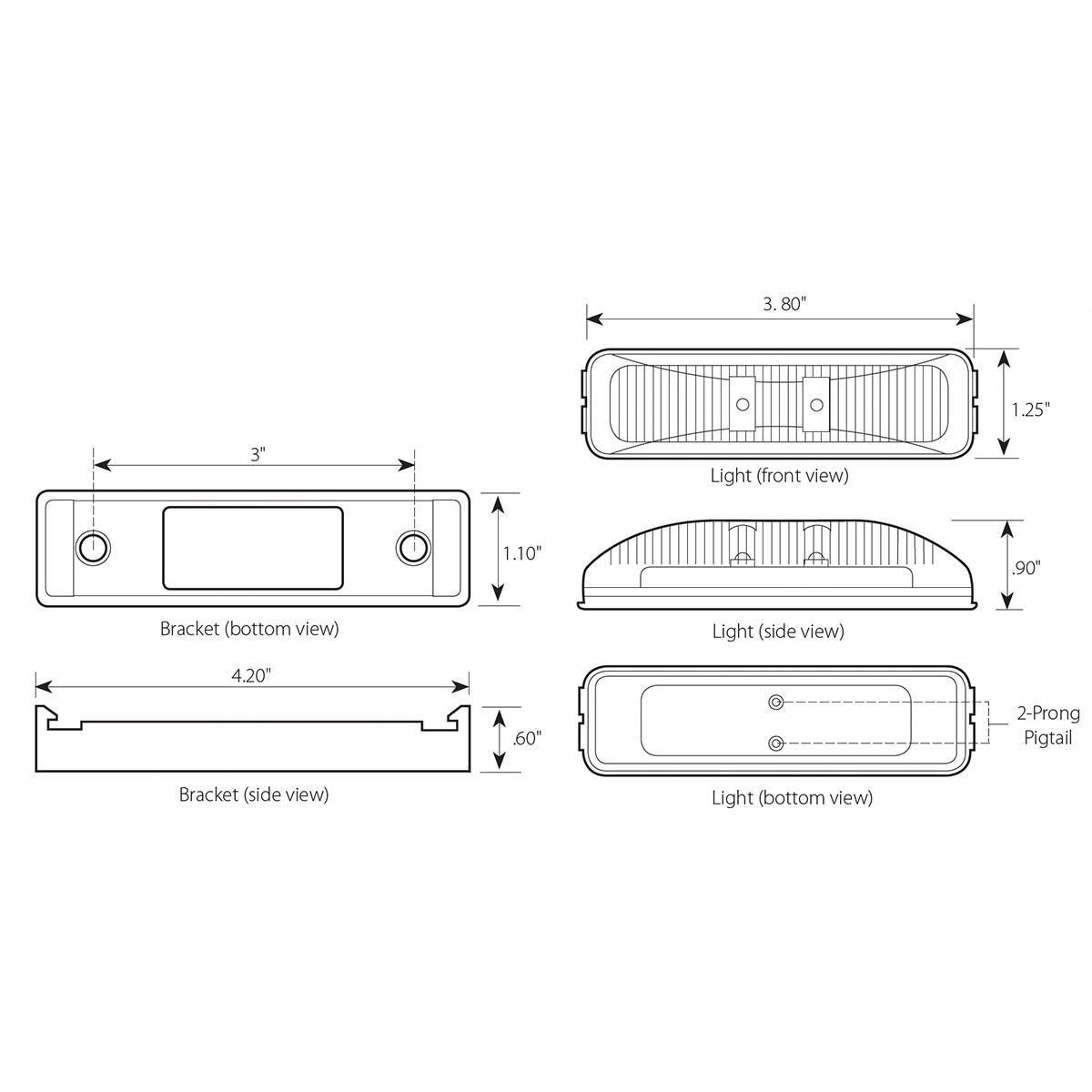 Fleet Series Medium Rectangular LED Light