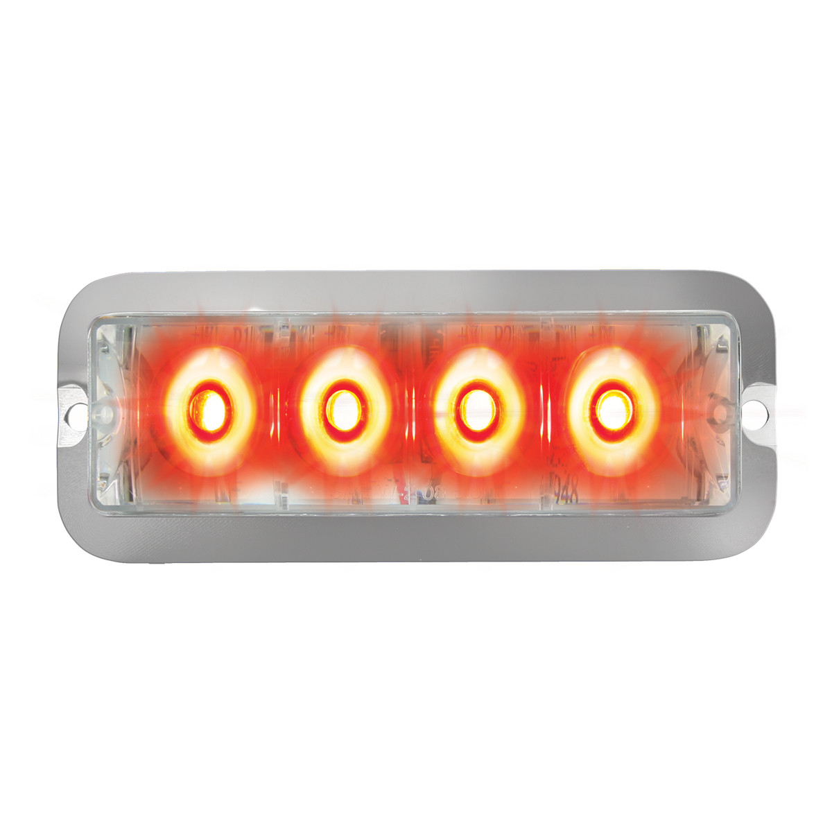 Medium Rectangular 4 LED Strobe Light w/ Aluminum Base - Thumbnail 2