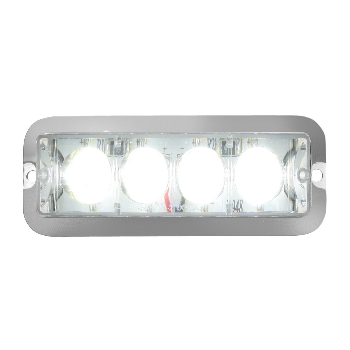 Medium Rectangular 4 LED Strobe Light w/ Aluminum Base - Thumbnail 2